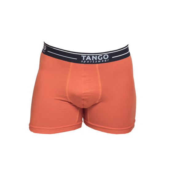  boxer homme TANGO sportswear en fibre de bambou, couleur orange